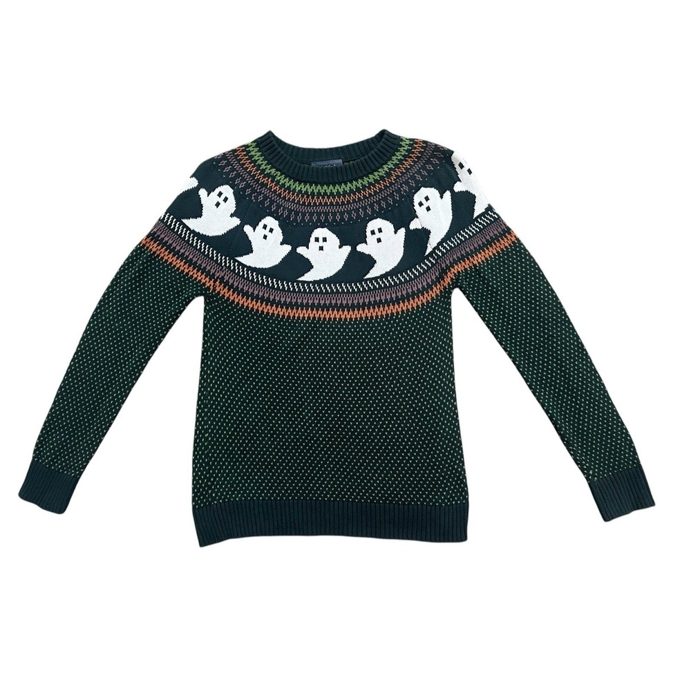 ModCloth You've Been Ghosted Fair Isle Sweater Small Halloween Mindy Kaling